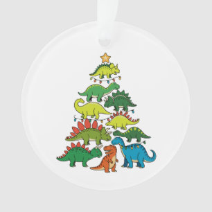 Ornamento Dinossauro de Natal T Rex Árvore Luzes de Natal Fe