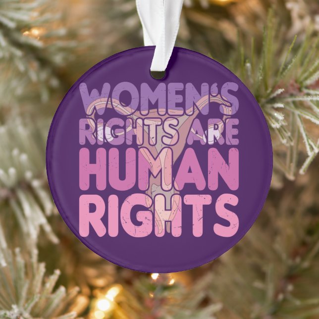 Ornamento Direitos das mulheres são direitos humanos (Árvore)