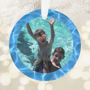 Ornamento Diversão de Verão na Foto da Família dos Avós