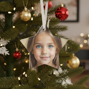 Ornamento Diversão FOTO Estrela de Natal personalizar