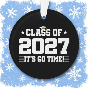 Ornamento Divertido Legal Hora de Formatura Turma de 2027 Se