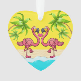 Ornamento Divertimento Flamingo Love