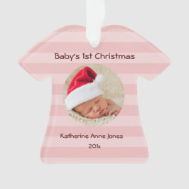 Ornamento do acrílico do Natal do bebé primeiro