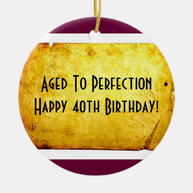 Ornamento do aniversário de 40 anos (Frente)