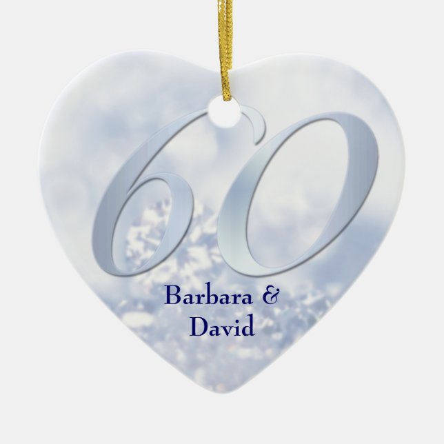 Ornamento do aniversário do diamante (Frente)