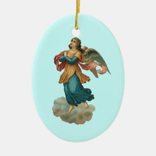 Ornamento do anjo do vintage com poema