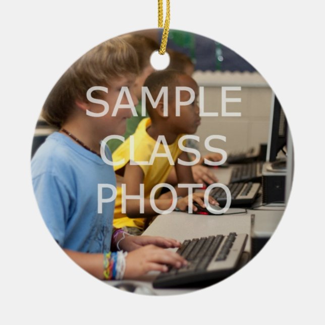 Ornamento do Ano de Foto do Professor (Frente)