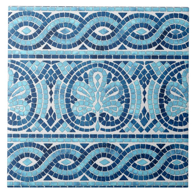 Ornamento do Azulejo Mosaico Grego (Frente)