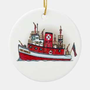 Ornamento do barco do fogo