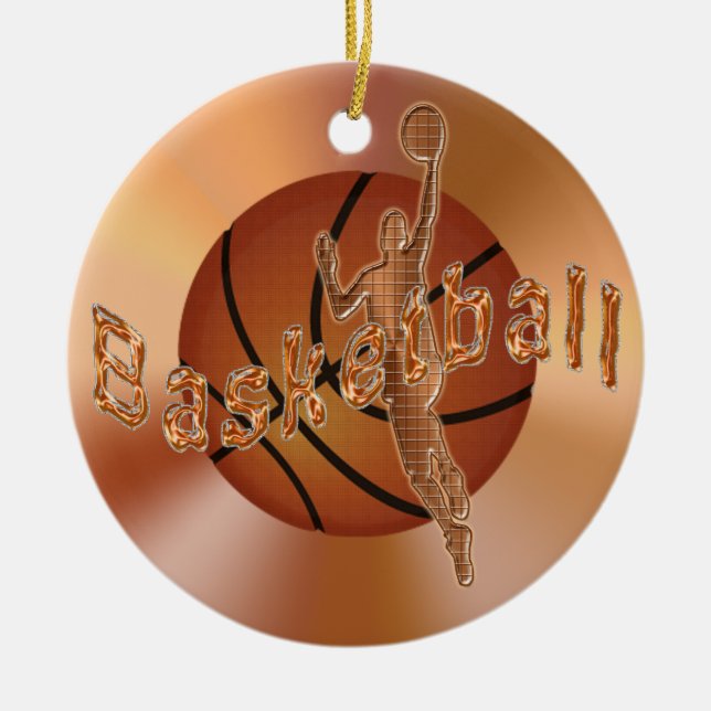 Ornamento do basquetebol. Basquetebol & jogador do (Frente)