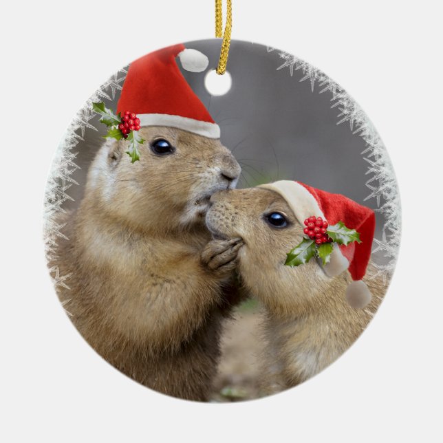 Ornamento do beijo do Natal (Frente)