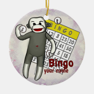 Ornamento do Bingo do Macaco Sock