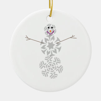 Ornamento do boneco de neve do floco de neve