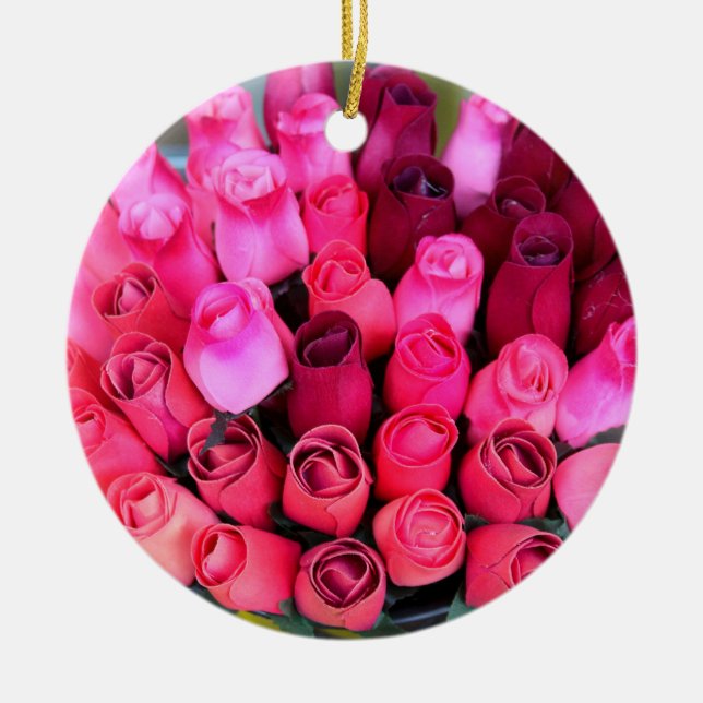 ornamento do bouquet de rosa (Frente)