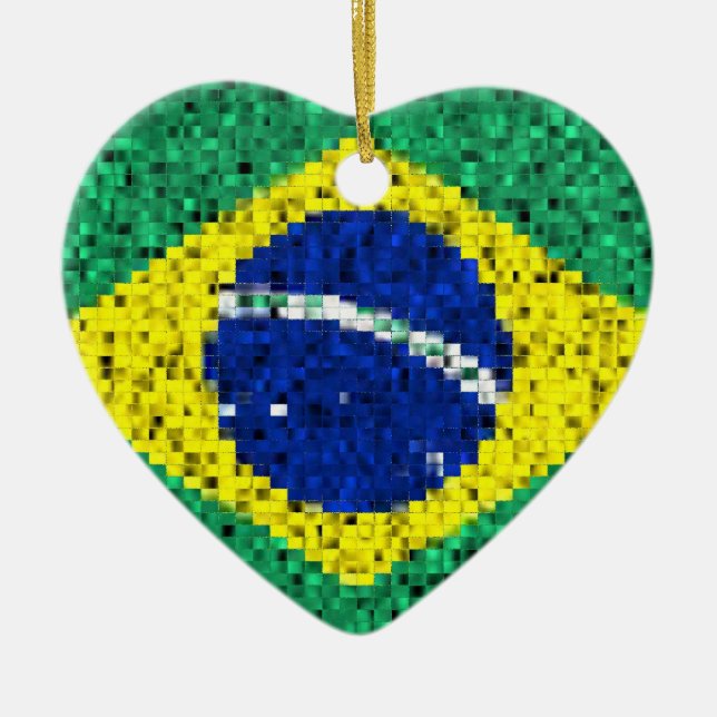 Ornamento do brilho da bandeira de Brasil (Frente)