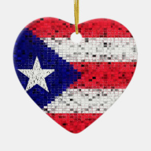 Ornamento do brilho da bandeira de Puerto Rico