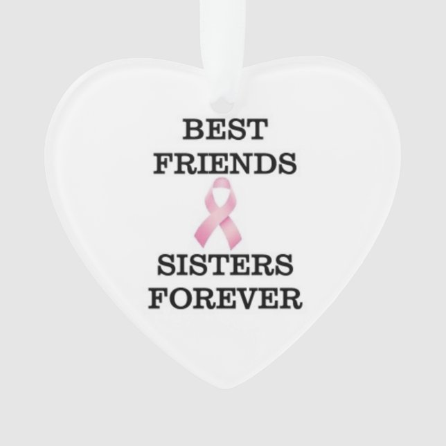 Ornamento do cancro da mama da irmã (Frente)