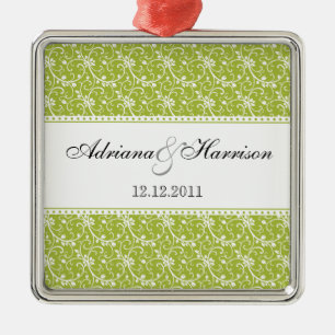 Ornamento do casamento tema damasco da videira de