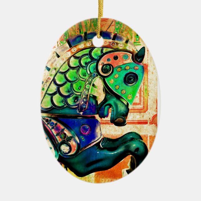 Ornamento do cavalo do carrossel (Frente)