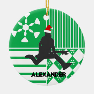 Ornamento do chapéu do papai noel do guitarrista