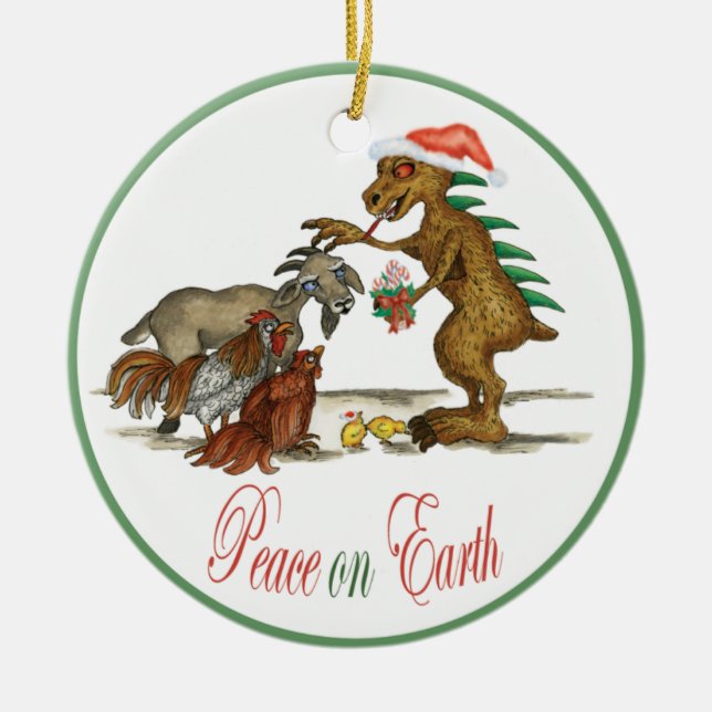 Ornamento do Chupacabra e da cabra (Frente)