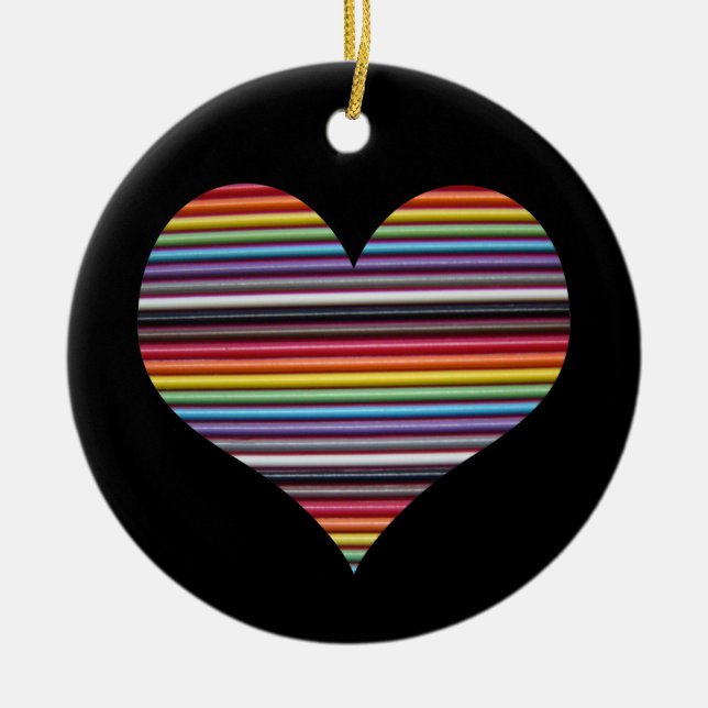 Ornamento do Círculo Cardíaco do Cabo da Fita Arco (Frente)