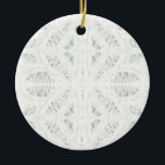 Ornamento do Círculo Cerâmico BATTENBURG LACE<br><div class="desc">O design neste ornamento cerâmico de LACE BATTENBURG é um detalhe cortado de um dos meus desenhos originais de lápis coloridos, digitalmente multiplicado. A arte está de ambos os lados. * Ornamentos não são apenas para a árvore. Segure isso de uma maçaneta ou de outro lugar para uma decoração diária....</div>