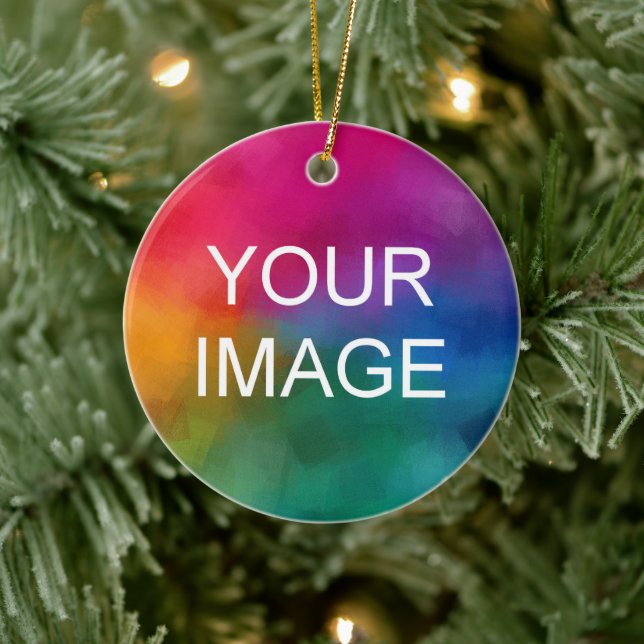 Ornamento do Círculo Cerâmico Carregue o Logotipo  (Árvore)