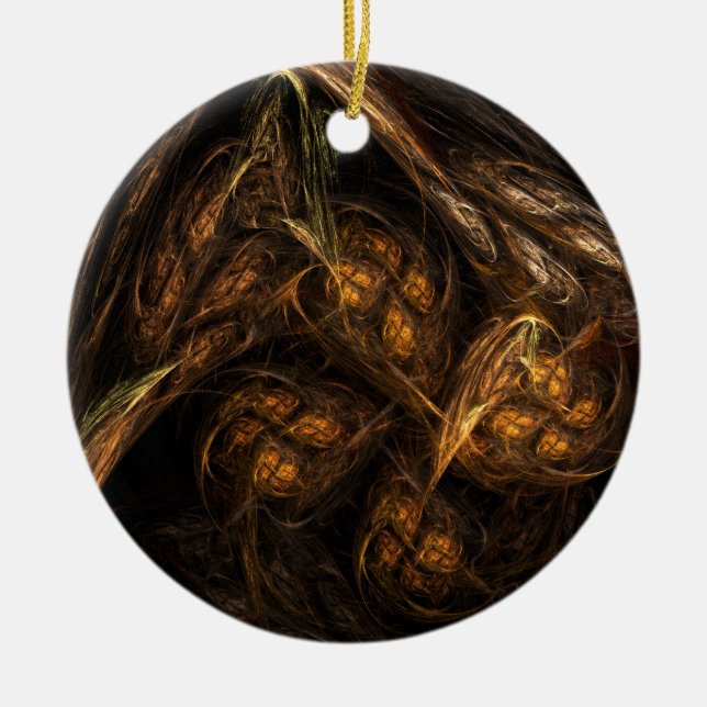 Ornamento do Círculo de Abstrato de Arte da Mãe Te (Frente)