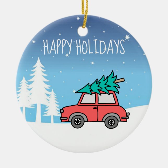 Ornamento do Círculo de Feriados da Árvore de Nata (Frente)