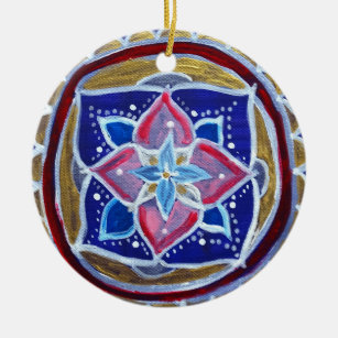 Ornamento do Círculo de Mandala Azul
