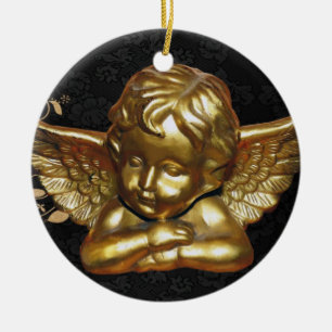 Ornamento do Círculo de Natal, Anjo Dourado