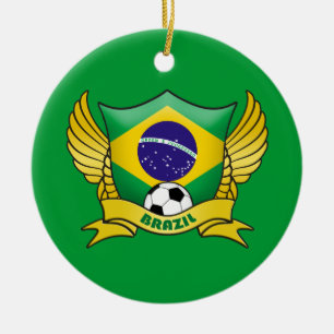 Ornamento do círculo do futebol de Brasil