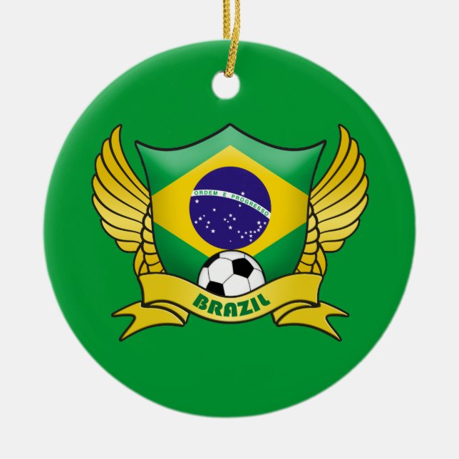 Ornamento do círculo do futebol de Brasil (Frente)