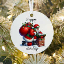 Ornamento do Círculo Metálico Natal