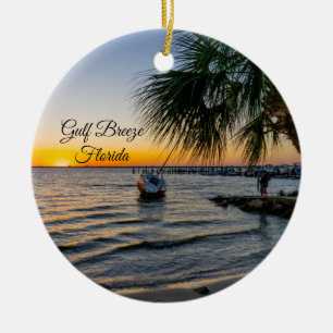 Ornamento do Círculo Sunset da Flórida do Golfo Br