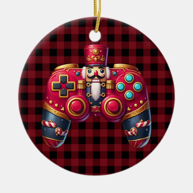Ornamento do Controlador de Jogo Nutcracker (Frente)