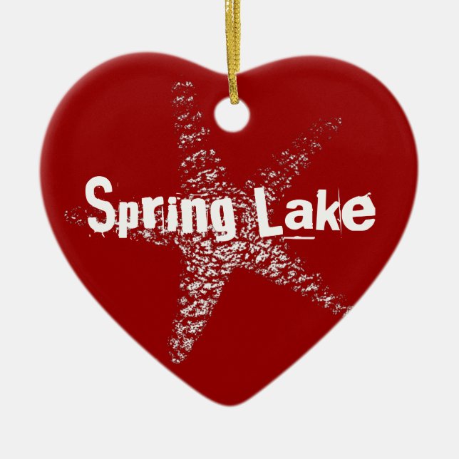 Ornamento do coração da estrela do mar (Frente)