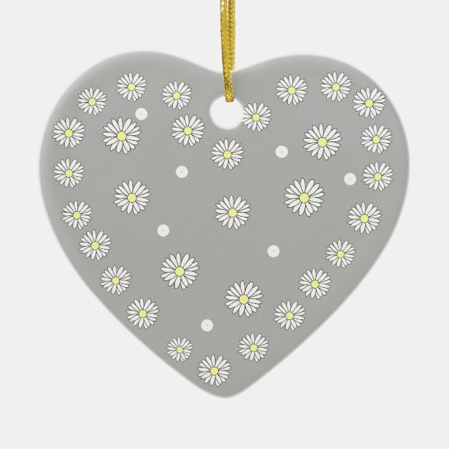 Ornamento do Coração - Daisy (Frente)