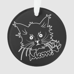 Ornamento do costume do gato preto