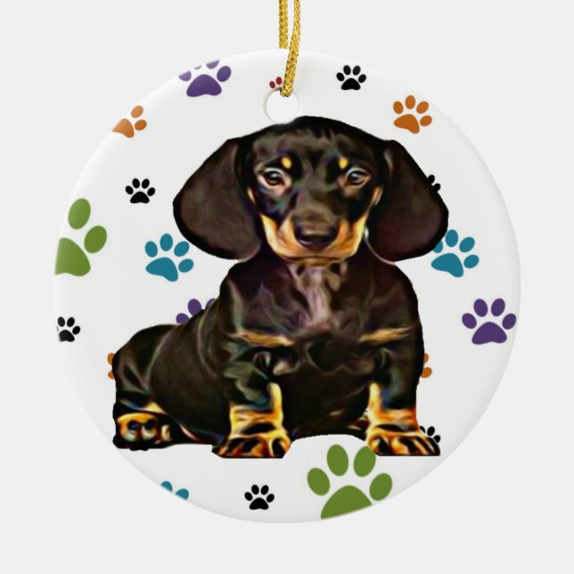 Ornamento do Dachshund (Frente)