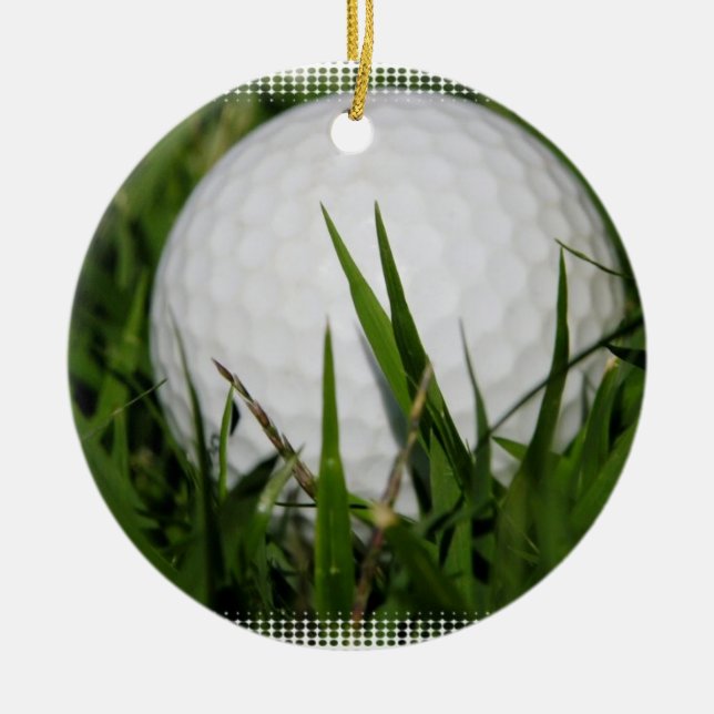 Ornamento do design da bola de golfe (Frente)