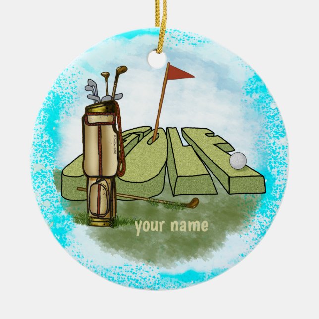 Ornamento do Dia do Golfe (Frente)
