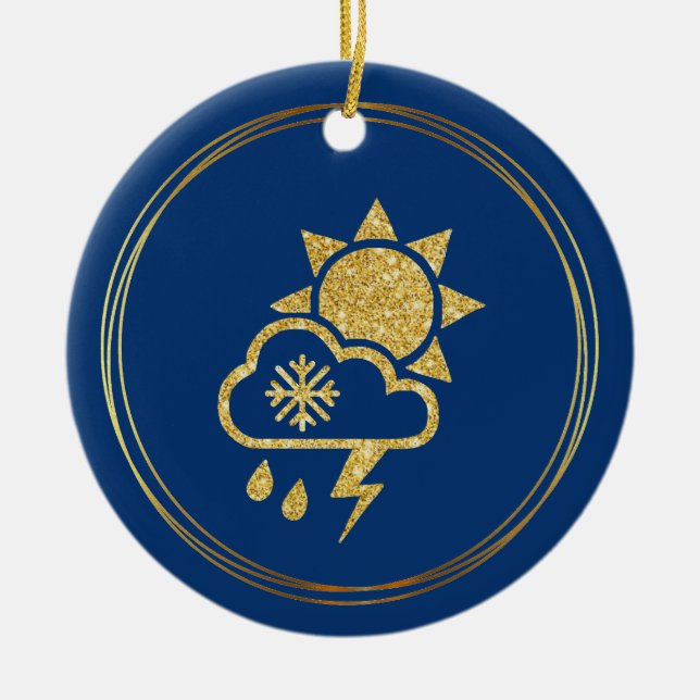 Ornamento do Dia Meteorológico Mundial com Ícone C (Frente)