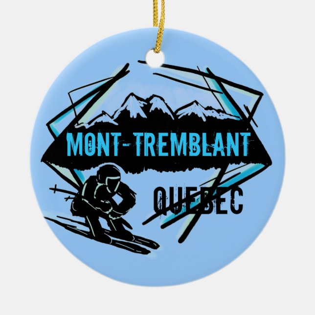 Ornamento do esqui de Mont Tremblant Quebeque (Frente)