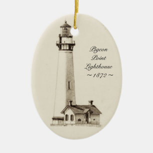 Ornamento do farol do ponto do pombo