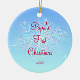 Ornamento do floco de neve do Natal da papá