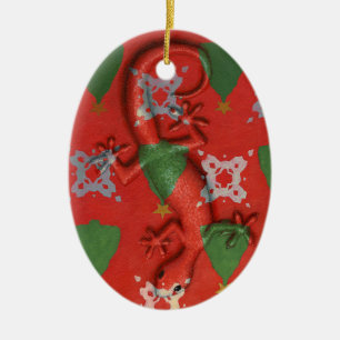 Ornamento do geco do Natal