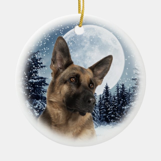 Ornamento do german shepherd (Frente)