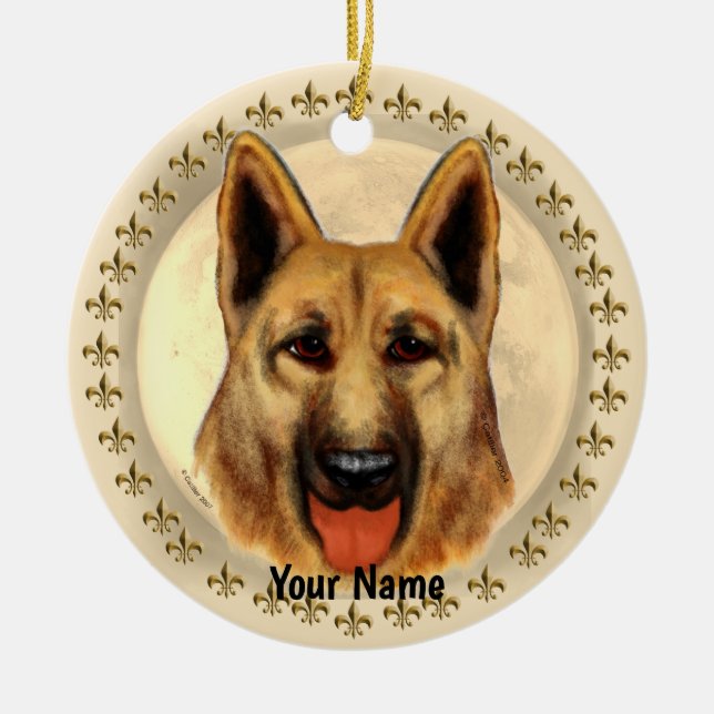 ornamento do german shepherd (Frente)